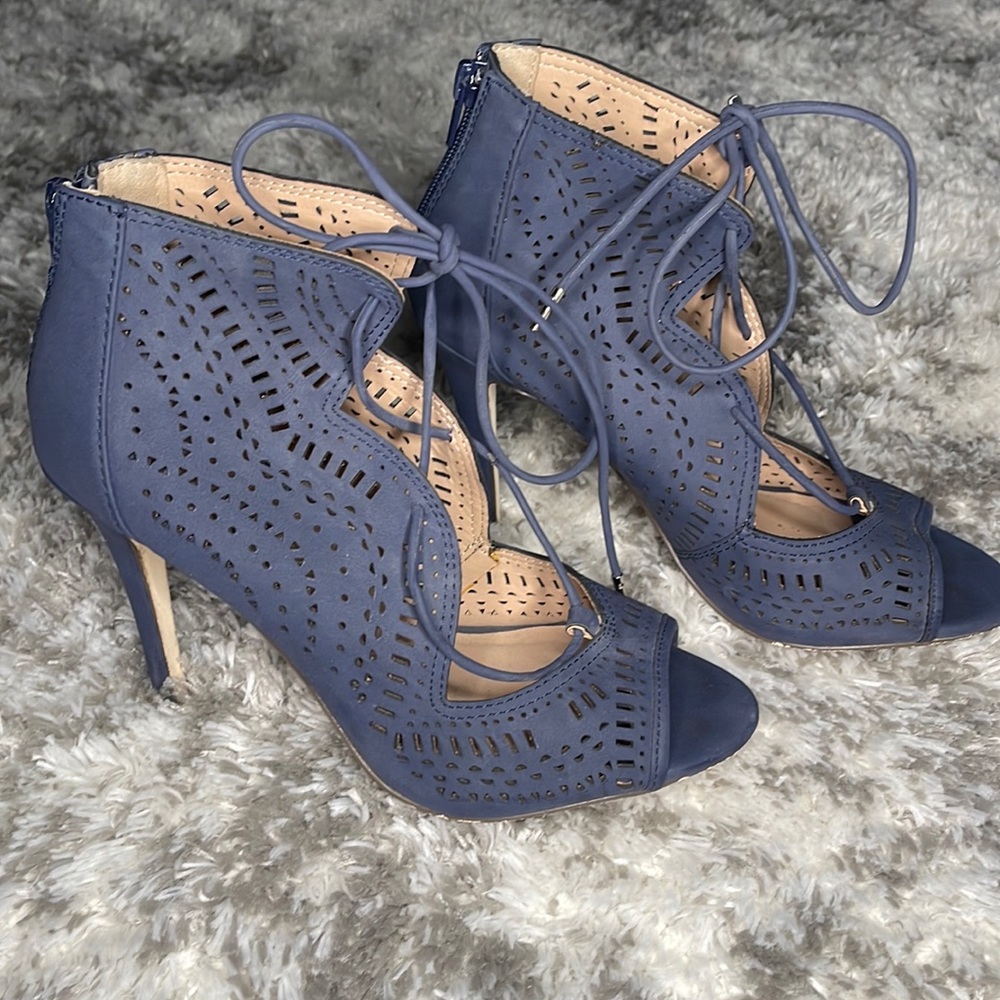 Used Call It Spring Blue Lace Heels